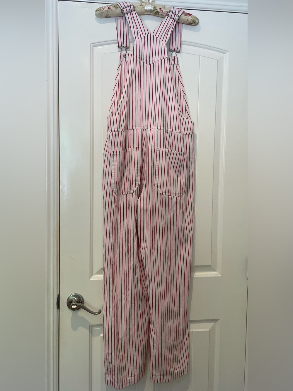 100% Cotton Brixton Costa Overall Aloha Red Pinstripe EUC - size Small - Picture 4 of 8